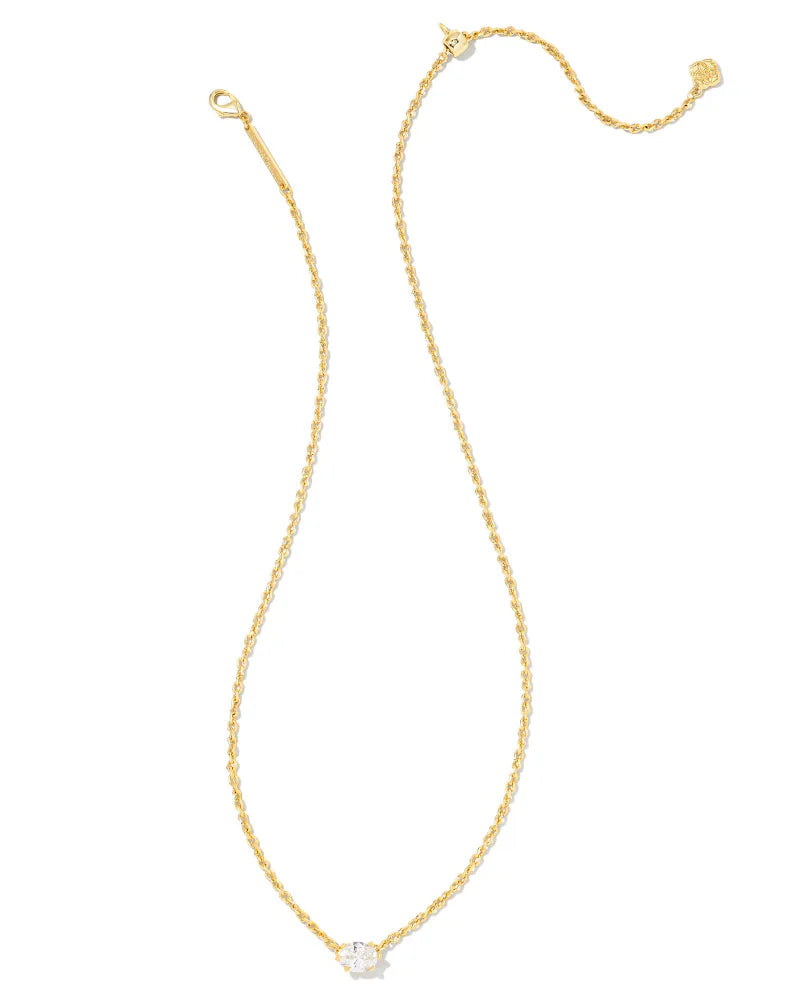 Cailin Gold Pendant Necklace in Golden Yellow Crystal | Kendra Scott