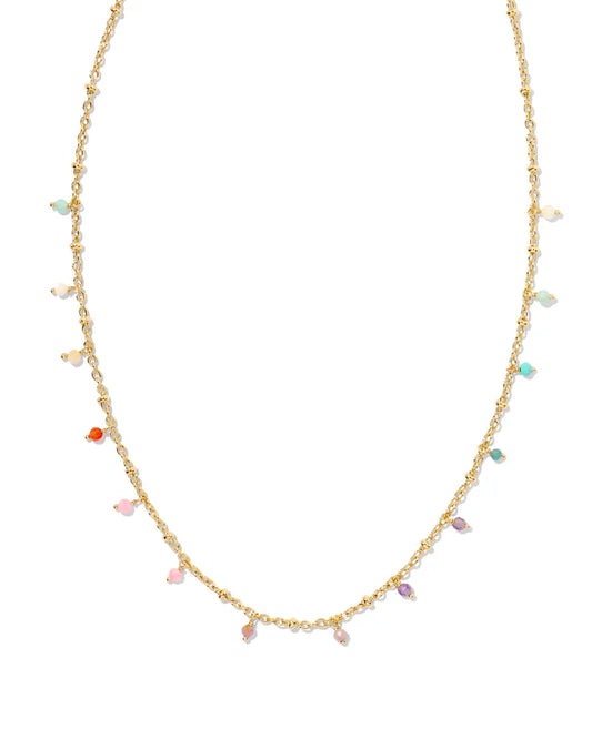 Kendra Scott Camry Beaded Strand Necklace Gold Pastel Mix-Necklaces-Kendra Scott-N1956GLD-The Twisted Chandelier