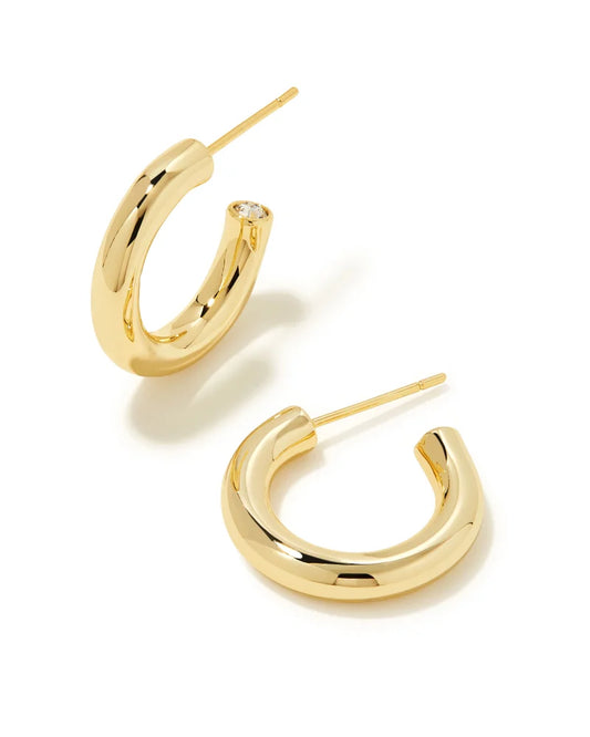 Kendra Scott Colette Huggie Earrings Gold-Earrings-Kendra Scott-E00117GLD-The Twisted Chandelier