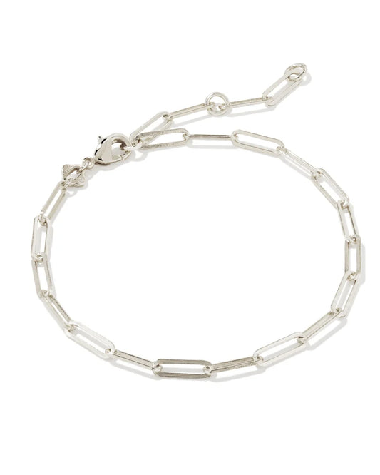 Kendra Scott Courtney Paperclip Bracelet Silver-Bracelets-Kendra Scott-B00049RHD-The Twisted Chandelier