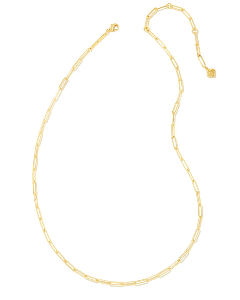 Kendra Scott Courtney Paperclip Necklace Gold-Necklaces-Kendra Scott-N00185GLD-The Twisted Chandelier