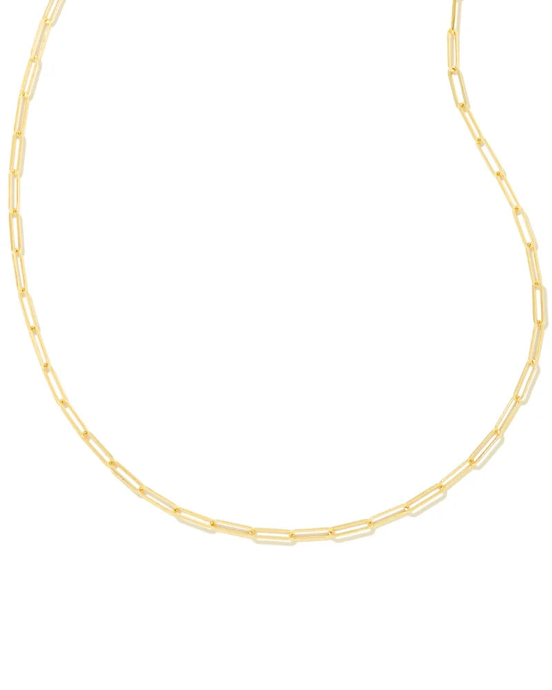 Kendra Scott Courtney Paperclip Necklace Gold-Necklaces-Kendra Scott-N00185GLD-The Twisted Chandelier