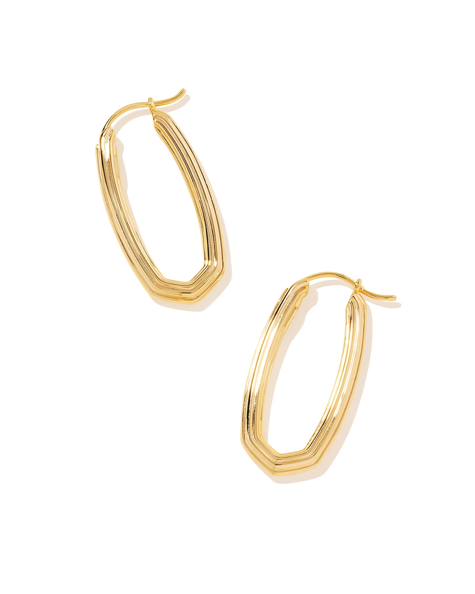 Kendra Scott Heather Hoop Earrings Gold-Earrings-Kendra Scott-E00161GLD-The Twisted Chandelier