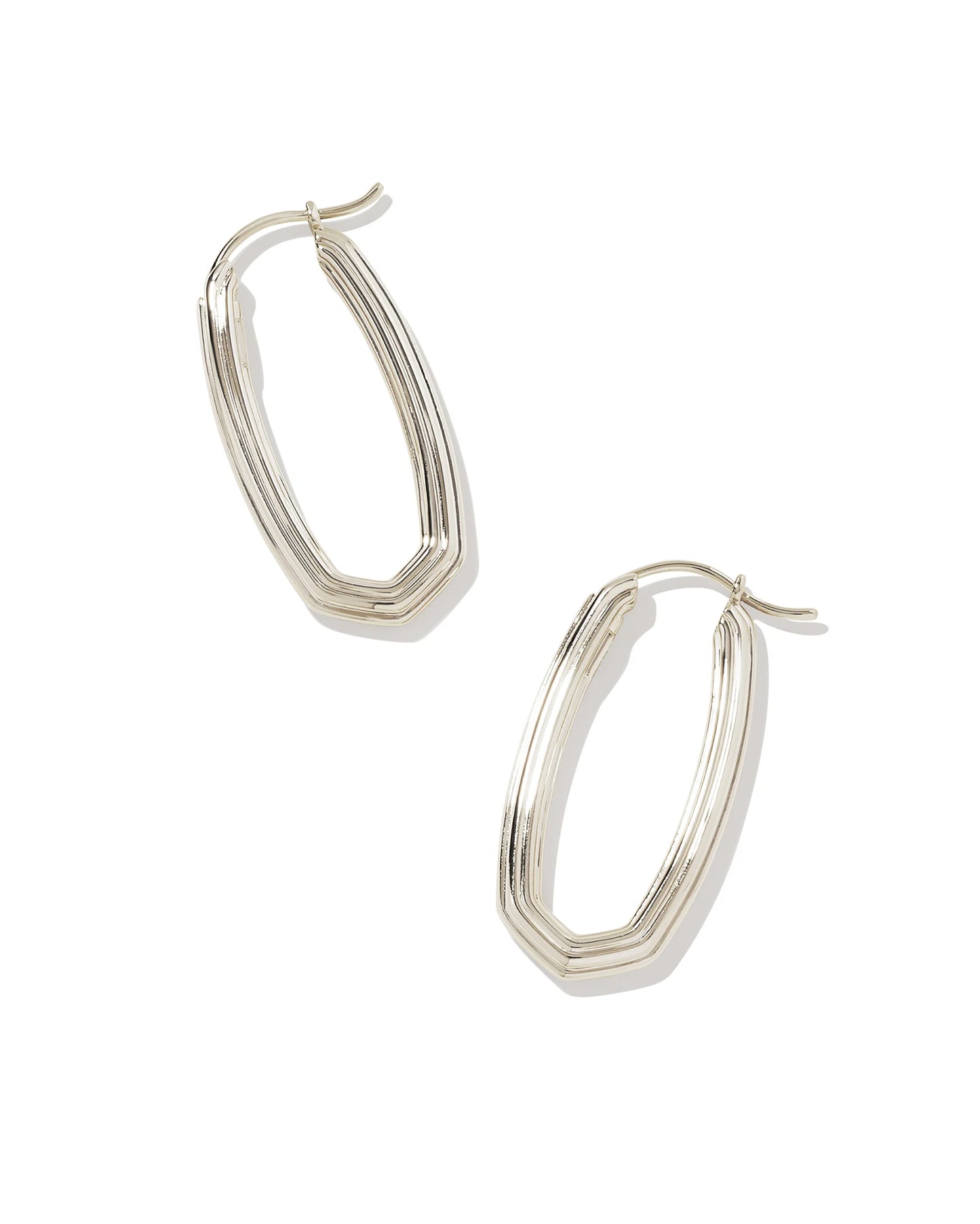 Kendra Scott Heather Hoop Earrings Silver-Earrings-Kendra Scott-E00161RHD-The Twisted Chandelier