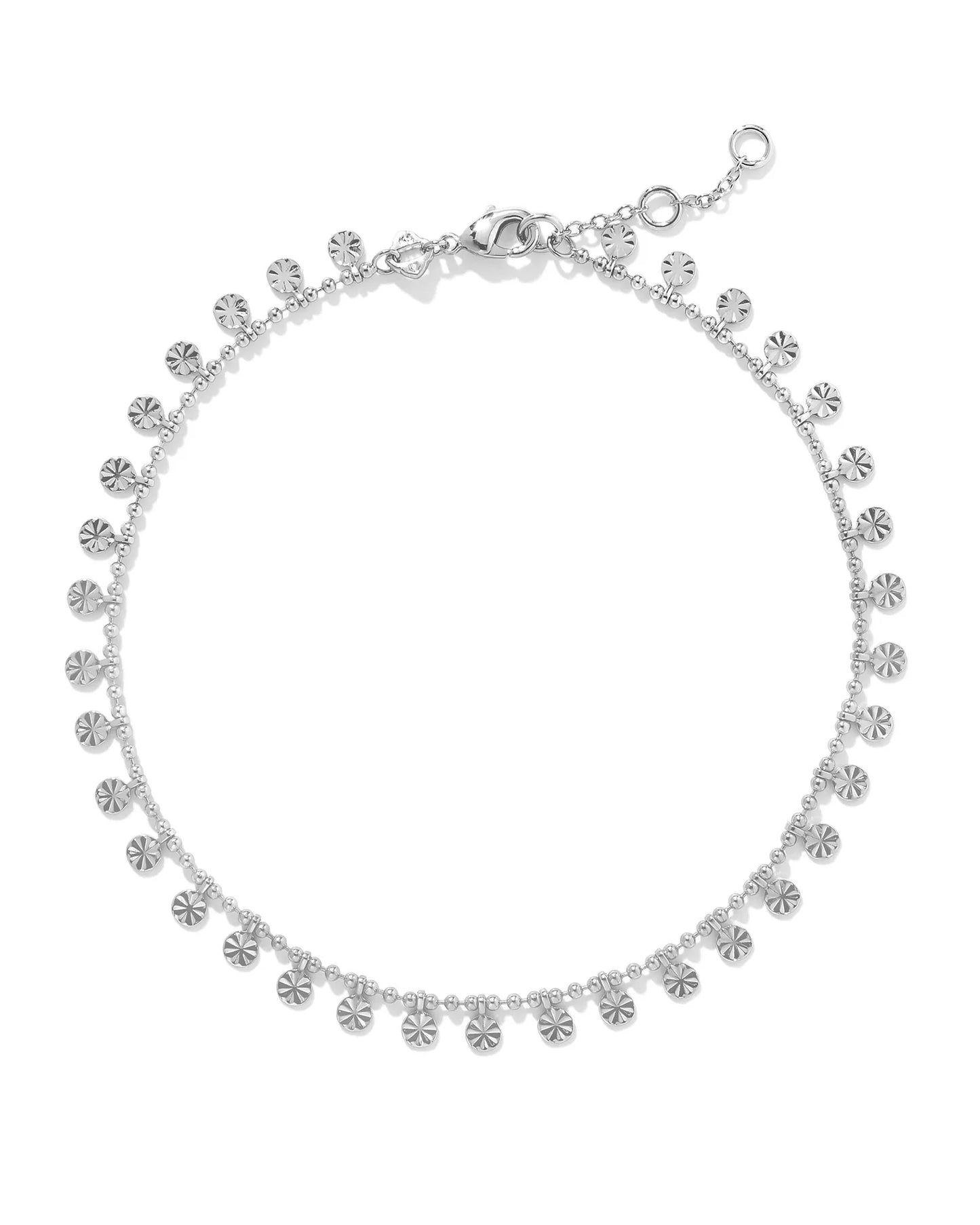 Kendra Scott Ivy Anklet Silver-Anklets-Kendra Scott-A00017RHD, FD 06/18/24-The Twisted Chandelier