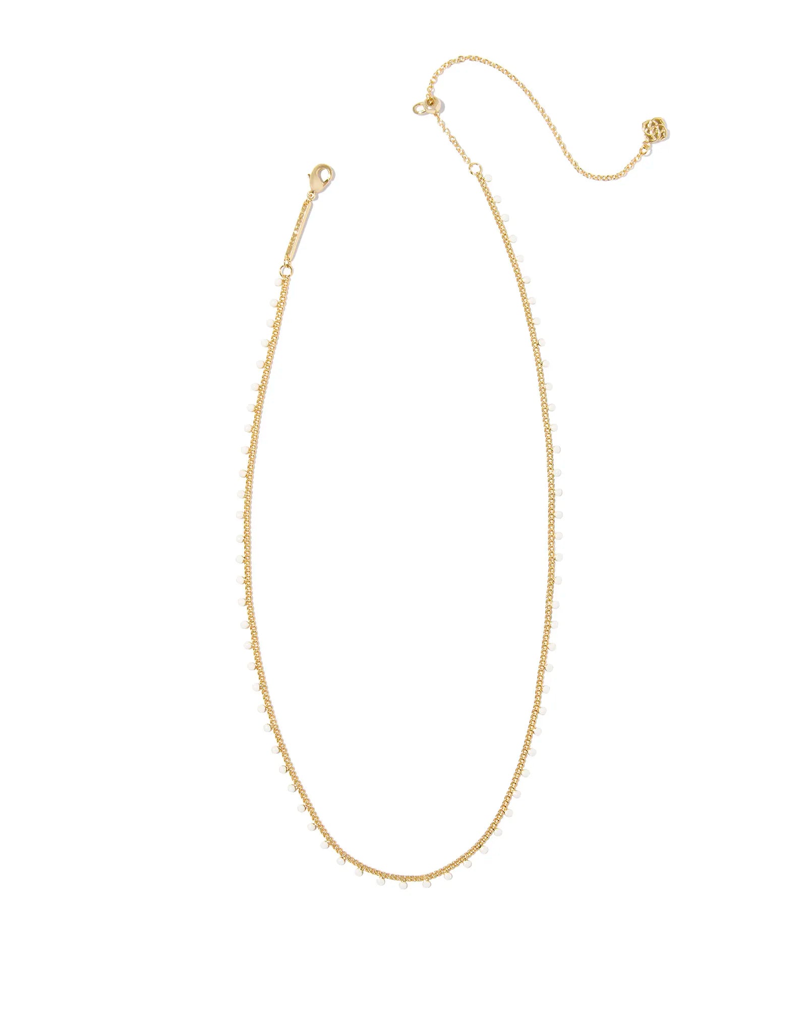 Kendra Scott Kelsey Strand Necklace Gold White Enamel-Earrings-Kendra Scott-FD 06/18/24, N00668GLD-The Twisted Chandelier