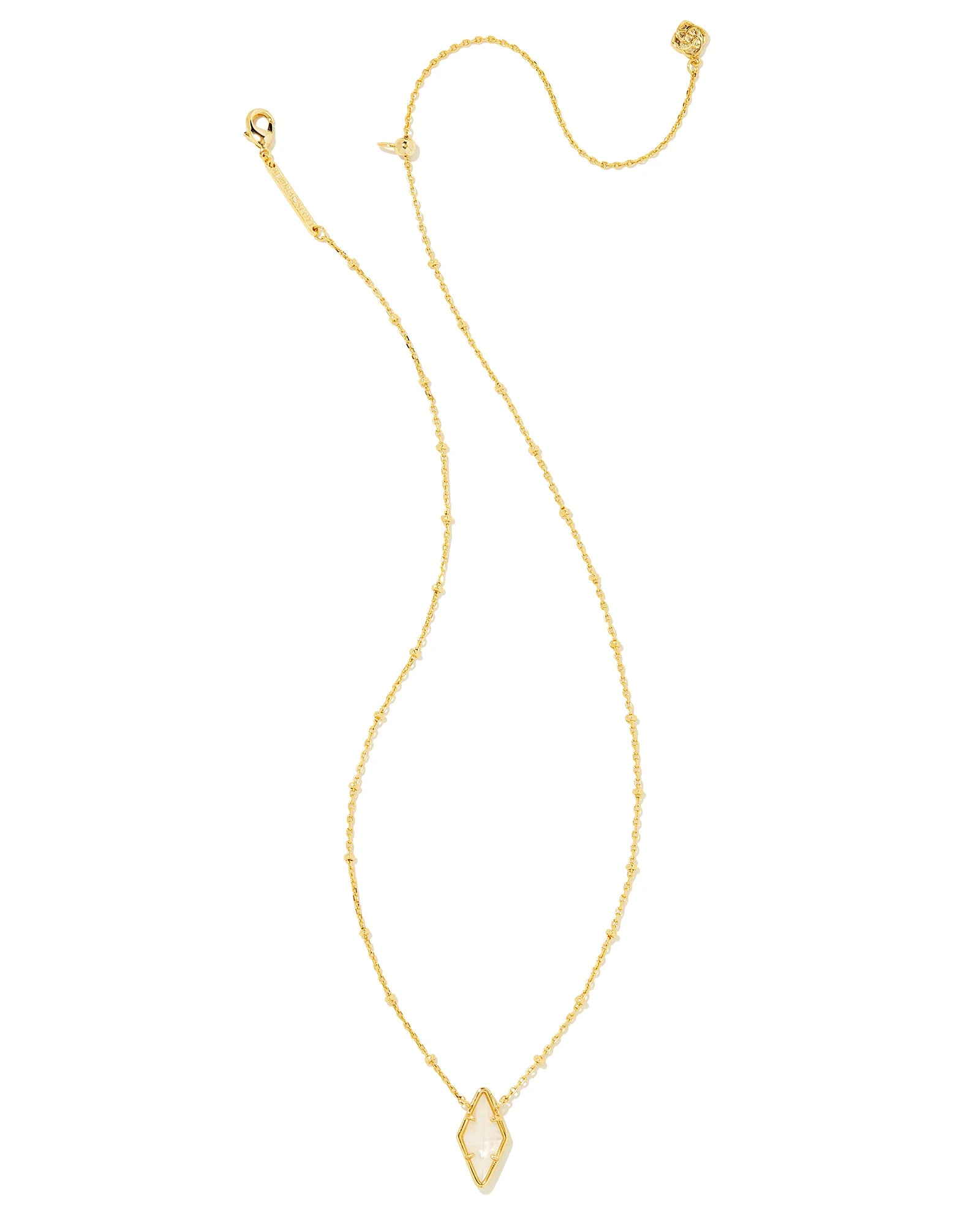 Kendra Scott Kinsley Short Pendant Necklace Gold Ivory Mother of Pearl-Necklaces-Kendra Scott-N00329GLD-The Twisted Chandelier