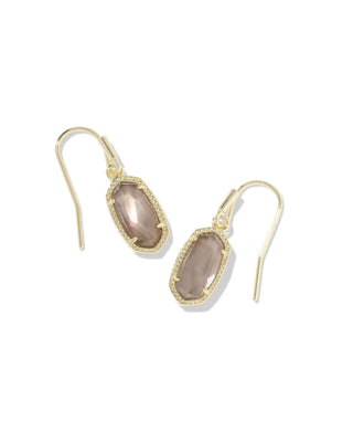 Kendra Scott Lee Drop Earrings Gold Taupe Mother of Pearl