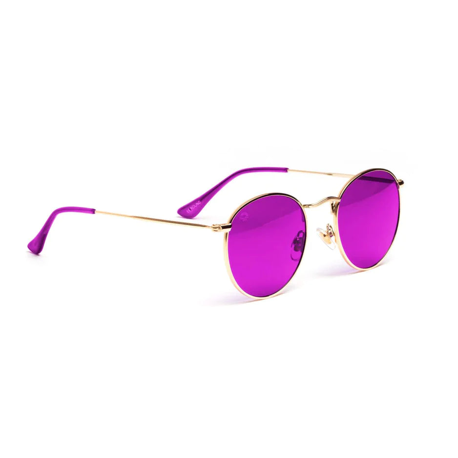 RainbowOPTX Sunglasses Round - Magenta-Accessories-Rainbow Optx-Faire-The Twisted Chandelier