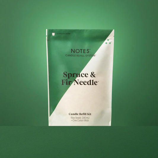 NOTES® Sustainable Candle Refill Kit - Spruce & Fir Needle-Candles-Notes Candles-The Twisted Chandelier