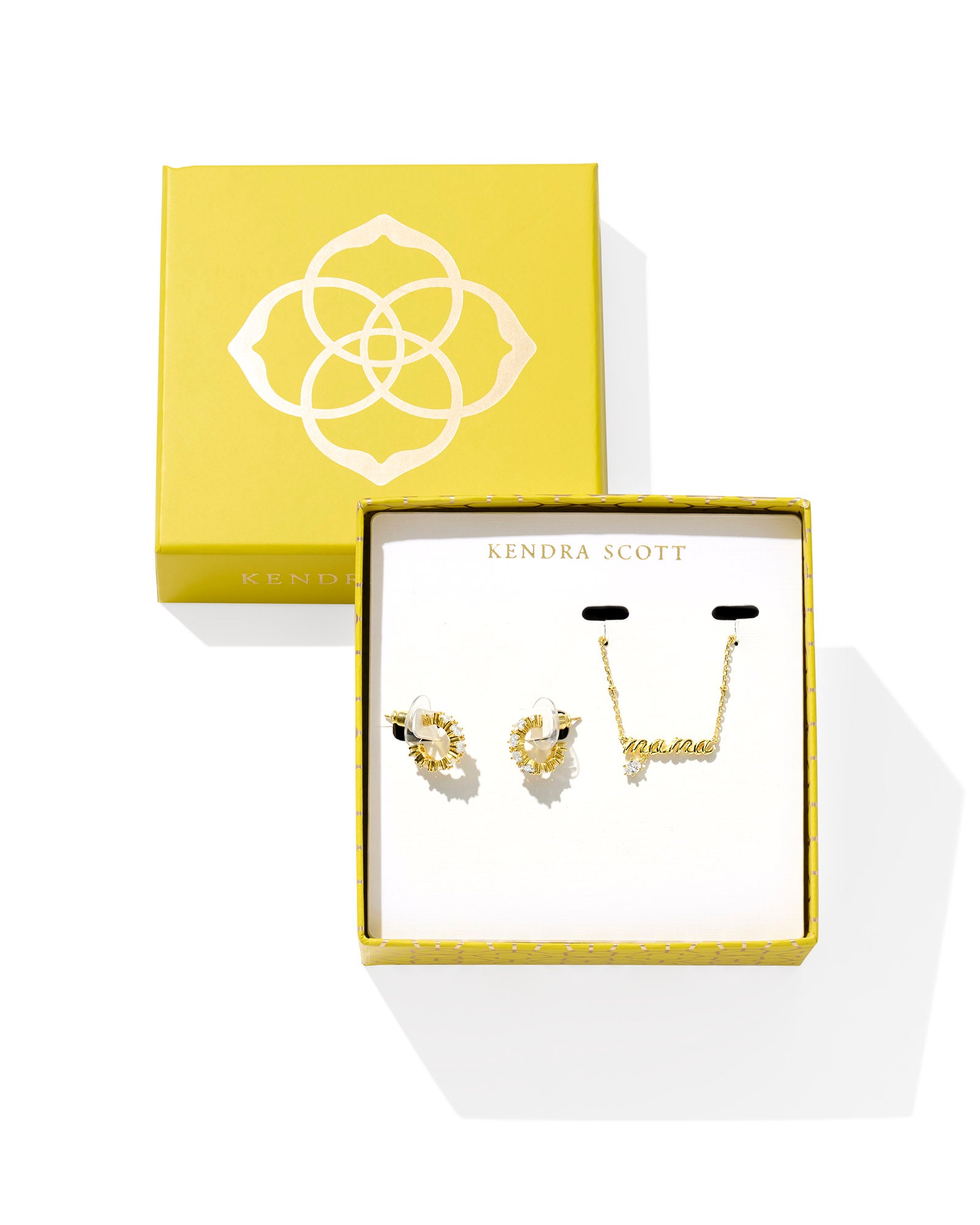 Kendra Scott Mama & Cailin Crystal Gift Set Gold White Crystal-Gift Sets-Kendra Scott-G00046GLD-The Twisted Chandelier