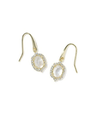 Kendra Scott Daphne Crystal Frame Drop Earrings Gold Ivory Mother of Pearl-Earrings-Kendra Scott-HOLIDAY2026 KS-The Twisted Chandelier