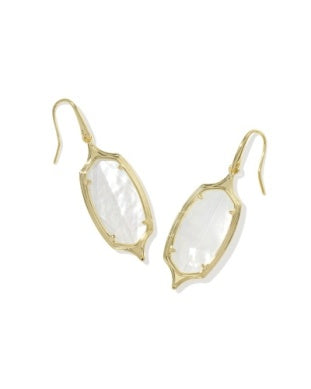 Kendra Scott Dani Stepped Frame Drop Earrings Gold Ivory Mother of Pearl-Earrings-Kendra Scott-HOLIDAY2026 KS-The Twisted Chandelier