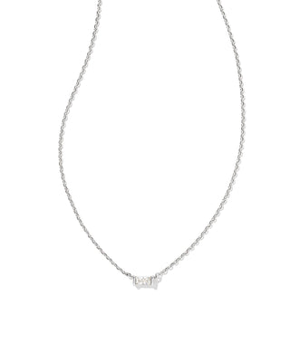 Kendra Scott Juliette Pendant Necklace Rhodium White Crystal-Necklaces-Kendra Scott-Confirmed 06/01/26,N1855RHD-The Twisted Chandelier