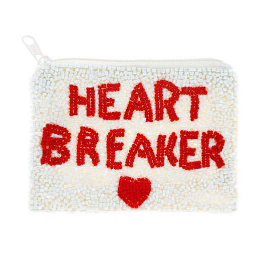 Heartbreaker Seed Bead Handmade Beaded Zipper Coin Bag-Something Special LA--The Twisted Chandelier