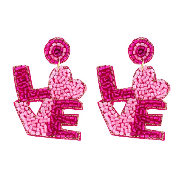 Love Stacked Beaded Earrings-Something Special LA--The Twisted Chandelier