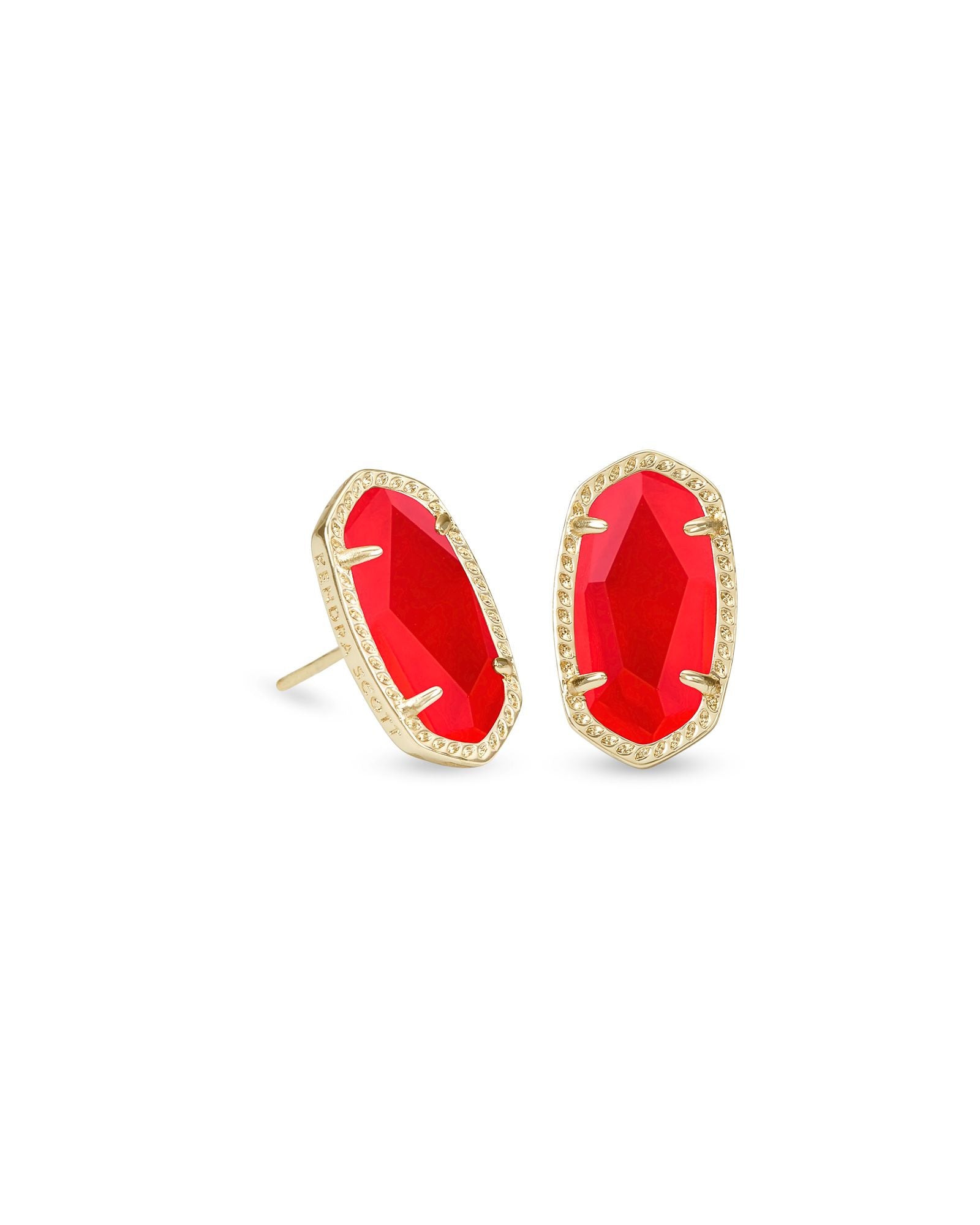 Kendra Scott Ellie Stud Earrings Gold Red Illusion-Earrings-Kendra Scott-E6031GLD-The Twisted Chandelier