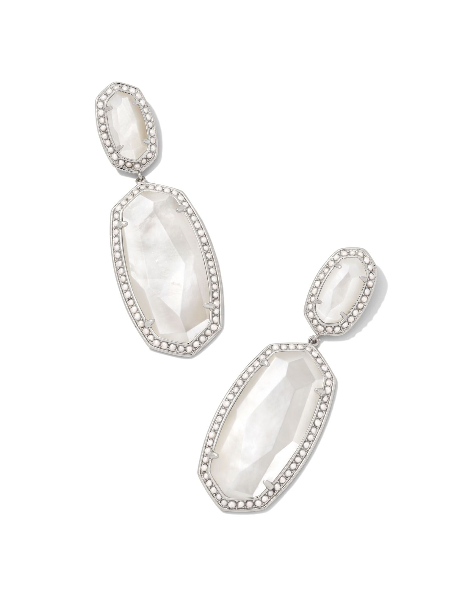 Cosmic Mother of Pearl Diamond Cluster Earrings – SYNAJEWELS