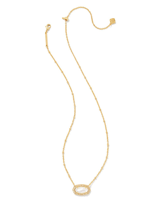 Kendra Scott Pearl Beaded Elisa Pendant Necklace in Ivory Mother-of-Pearl-Necklaces-Kendra Scott-N1854GLD-The Twisted Chandelier