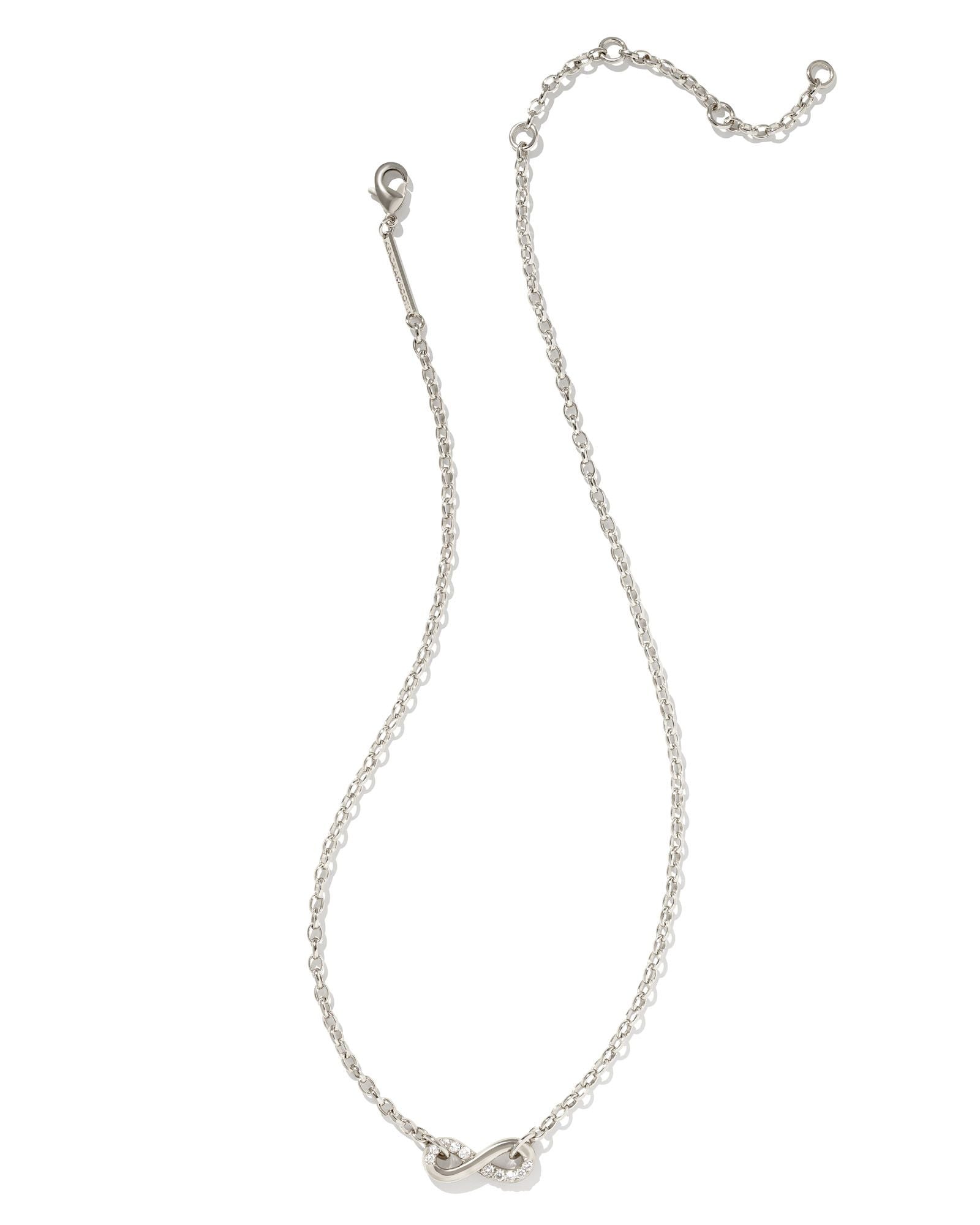 Juliette Gold Strand Necklace in White Crystal