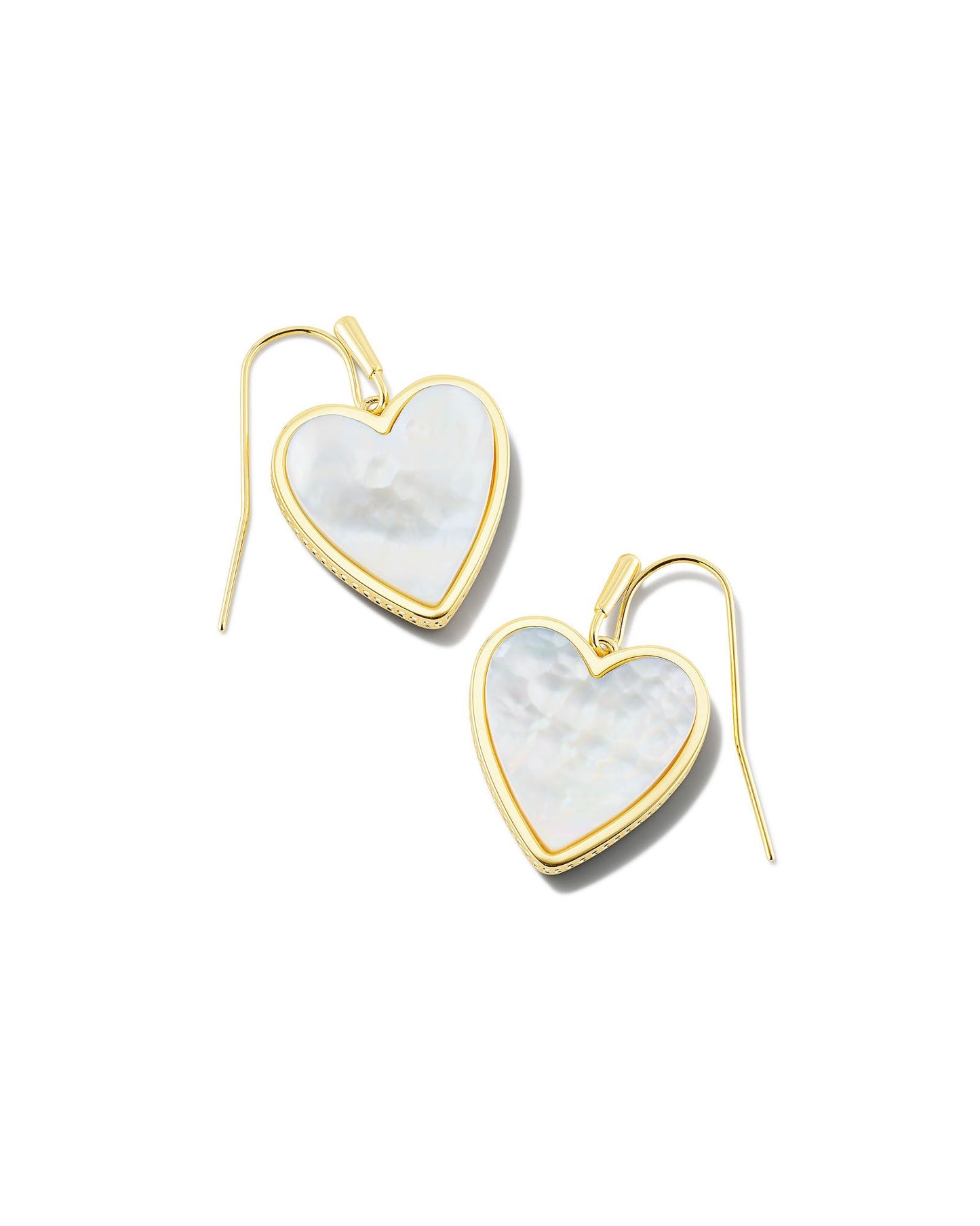 Kendra Scott Heart Drop Earrings Gold Ivory Mother of Pearl-Earrings-Kendra Scott-E1991GLD-The Twisted Chandelier