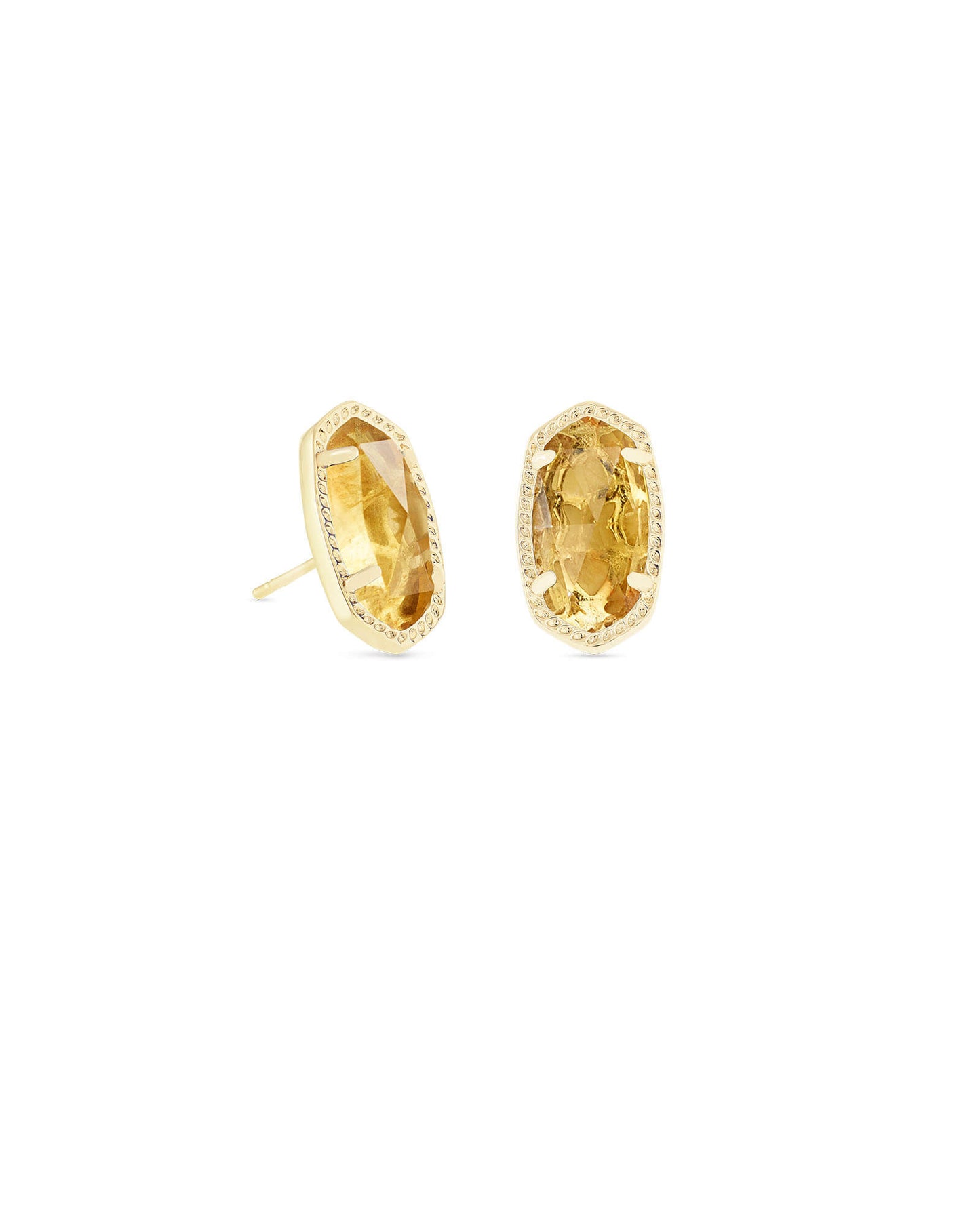 Kendra Scott Ellie Stud Earrings Gold Orange Citrine Quartz-Earrings-Kendra Scott-E6031GLD-The Twisted Chandelier