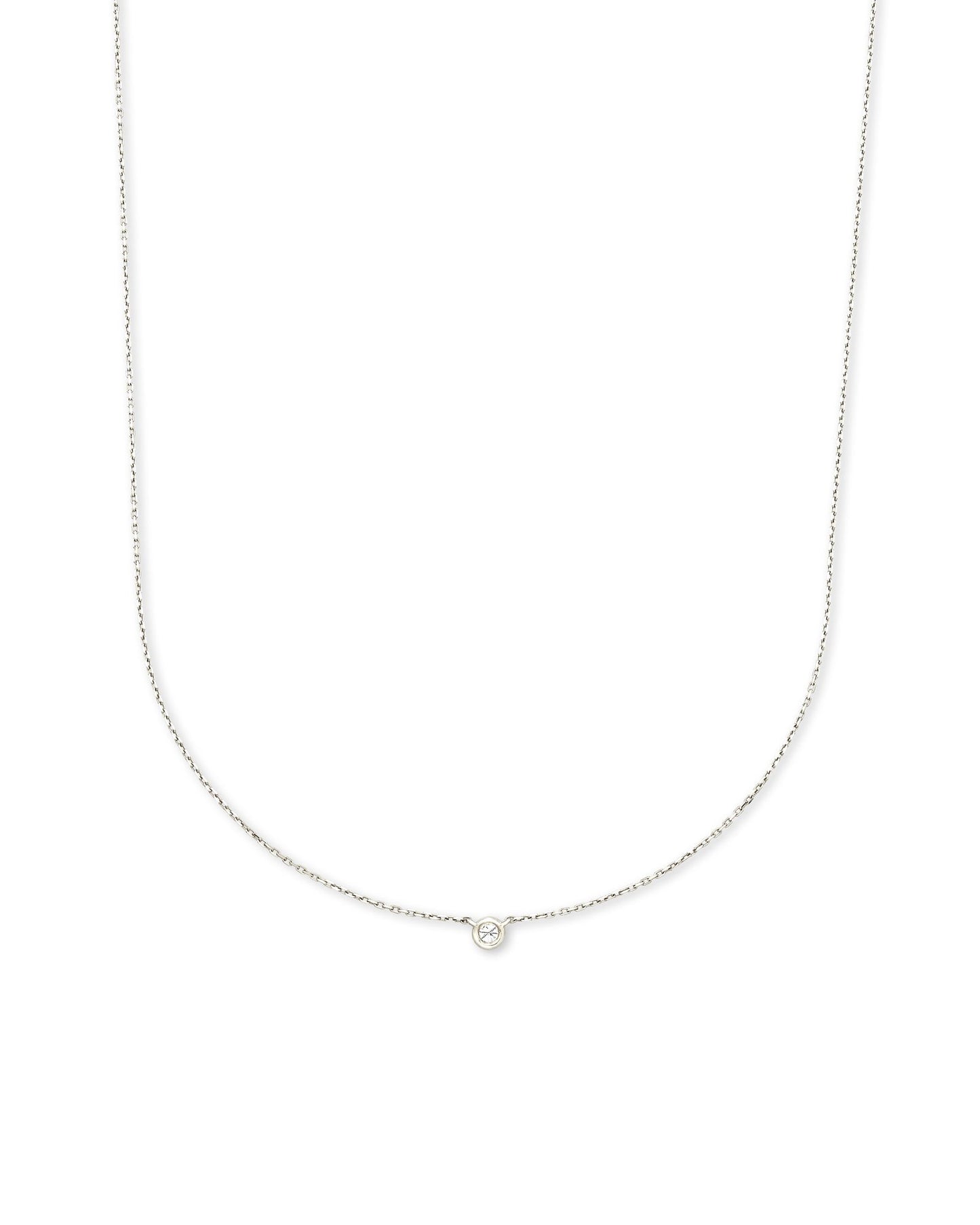 Kendra Scott Audrey Pendant Necklace 14K White Gold White Diamond-Necklaces-Kendra Scott-Max Retail, N1571WGD-The Twisted Chandelier