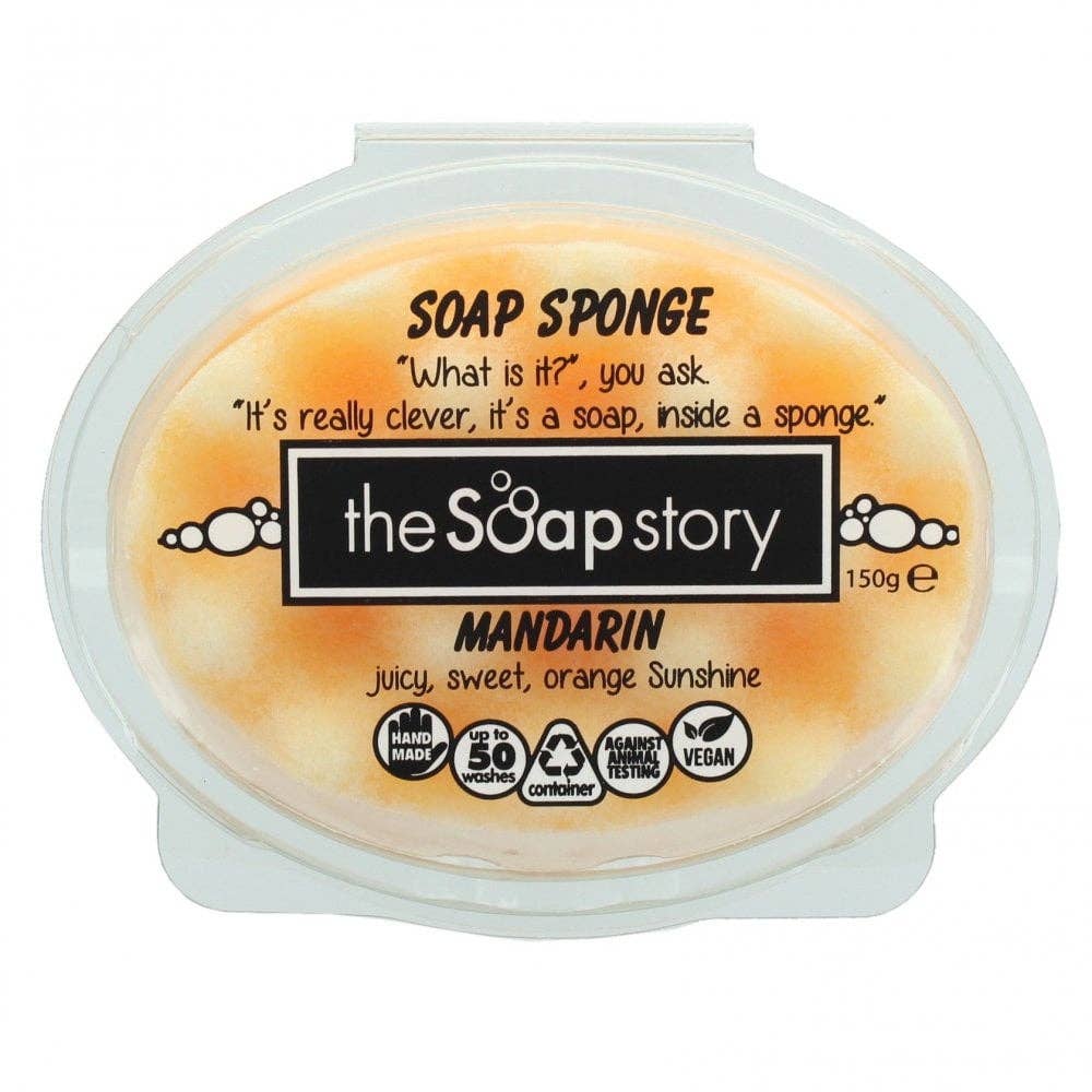 Mandarin Soap Sponge 150g-Bath & Beauty-The Soap Story-Faire, JAN2022-The Twisted Chandelier