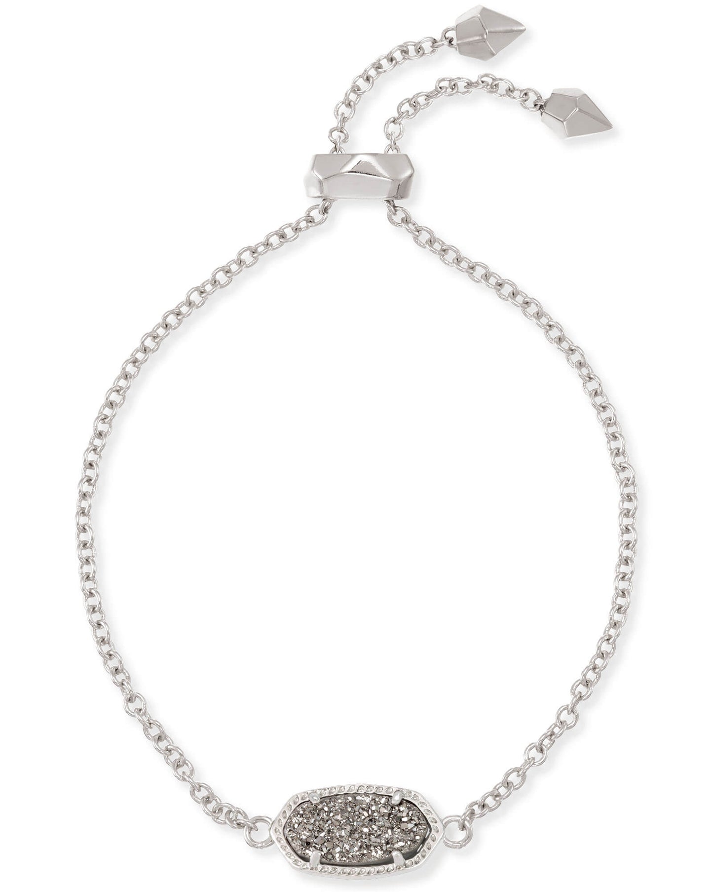 Kendra Scott Elaina Delicate Chain Bracelet Rhodium Platinum Drusy-Kendra Scott-B1043RHD-The Twisted Chandelier