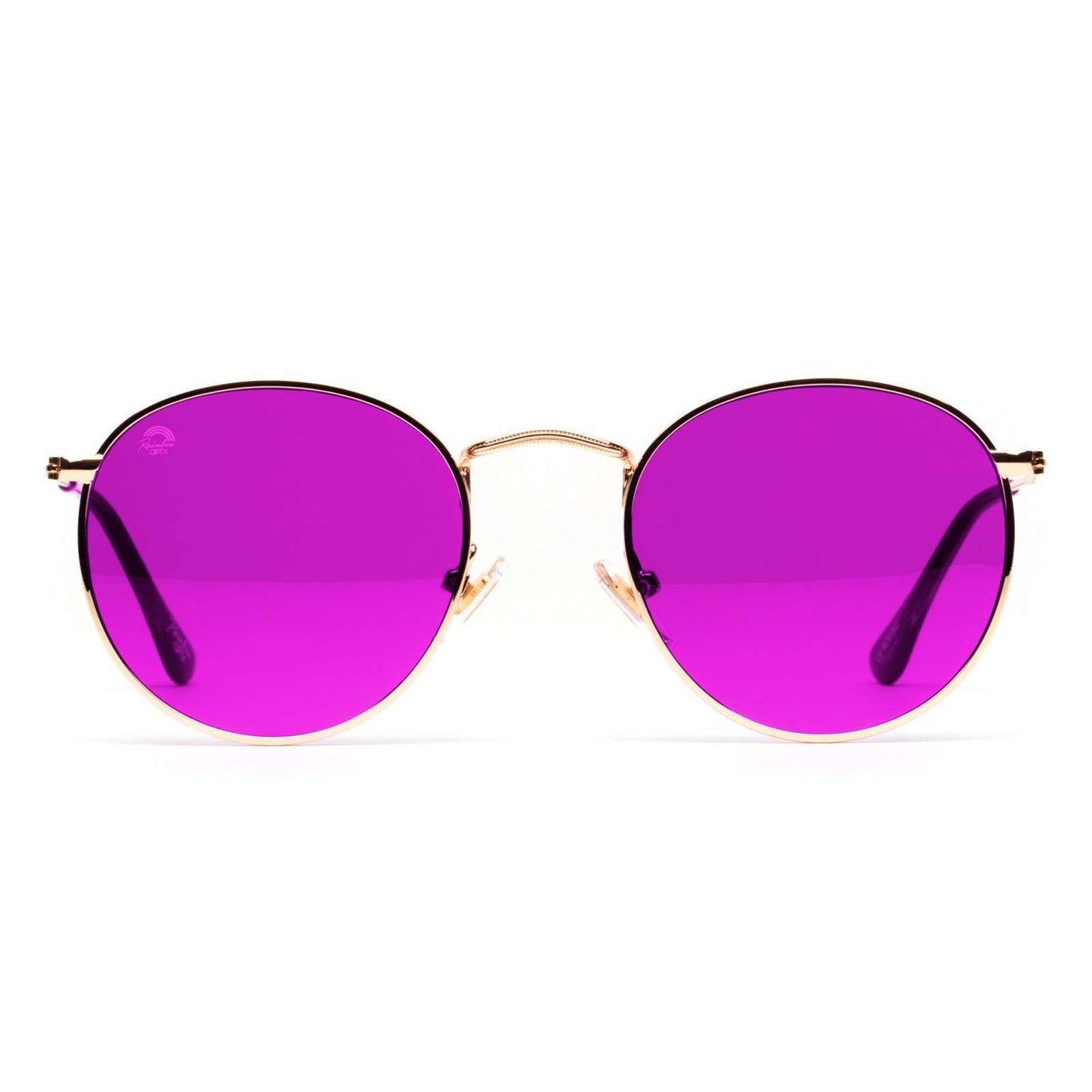 RainbowOPTX Sunglasses Round - Magenta-Accessories-Rainbow Optx-Faire-The Twisted Chandelier