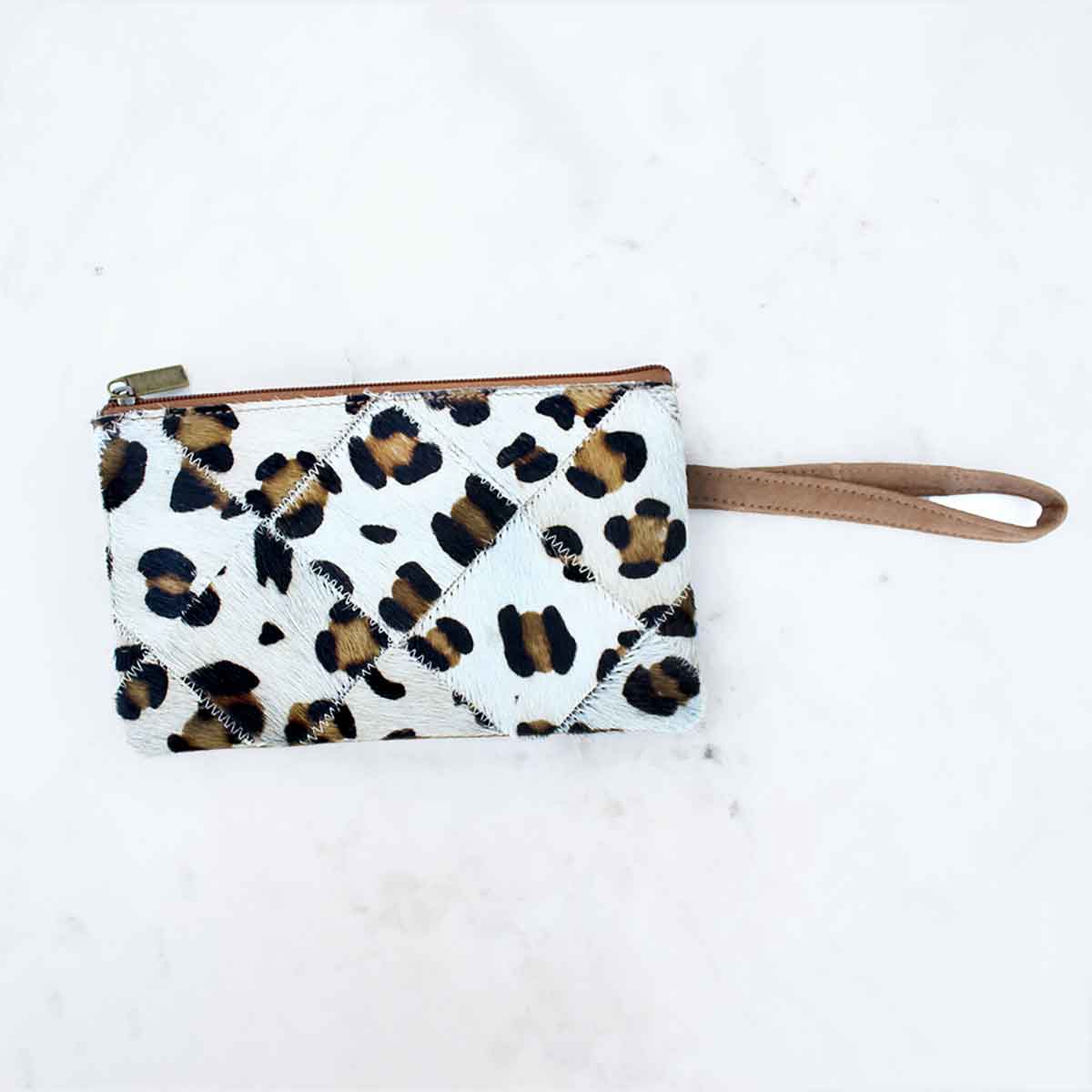 Astrid Leopard Print Hide Wristlet-Bag-The Royal Standard--The Twisted Chandelier