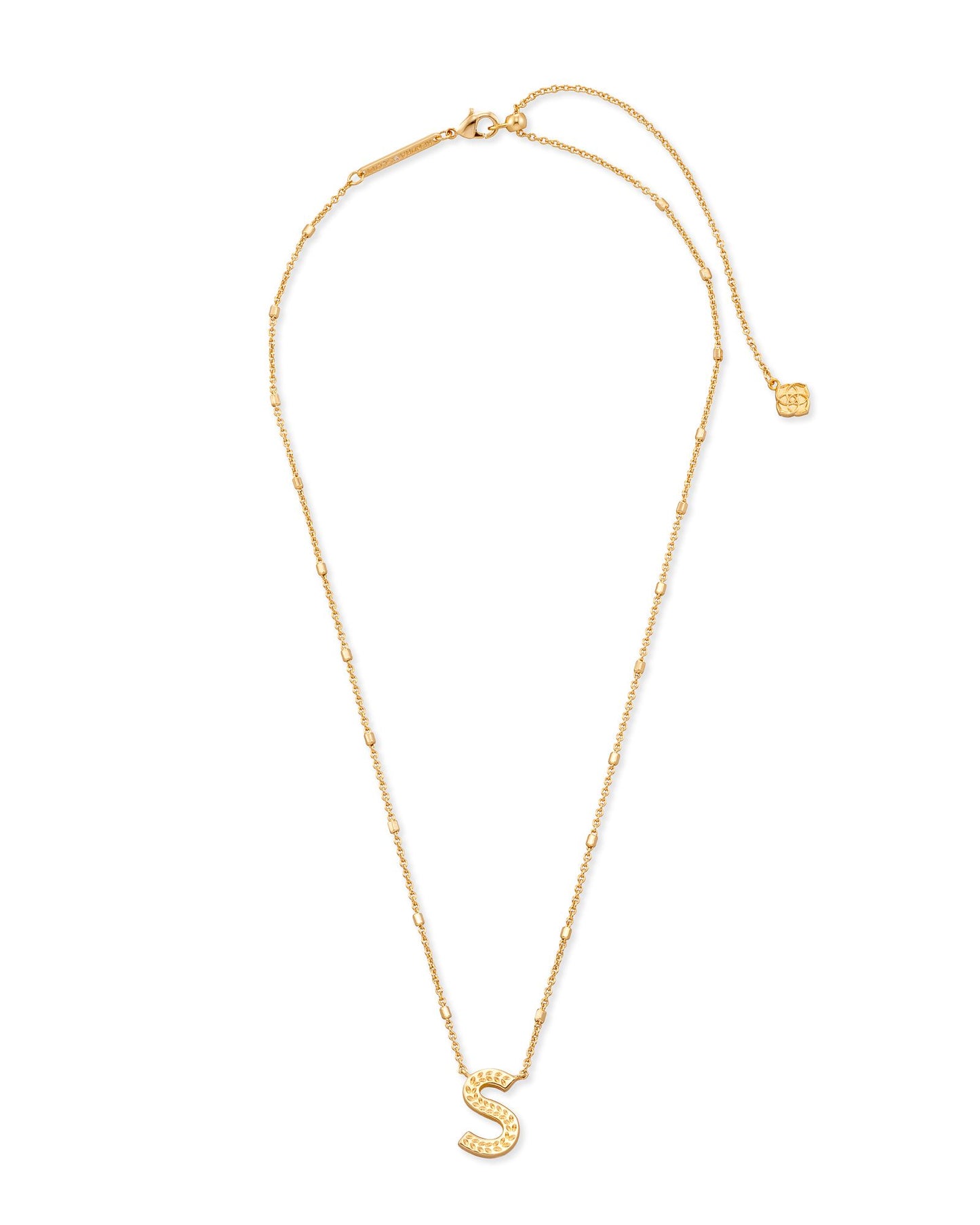 Kendra Scott Letter S Pendant Necklace Gold Metal-Necklaces-Kendra Scott-N1722GLD-S-The Twisted Chandelier