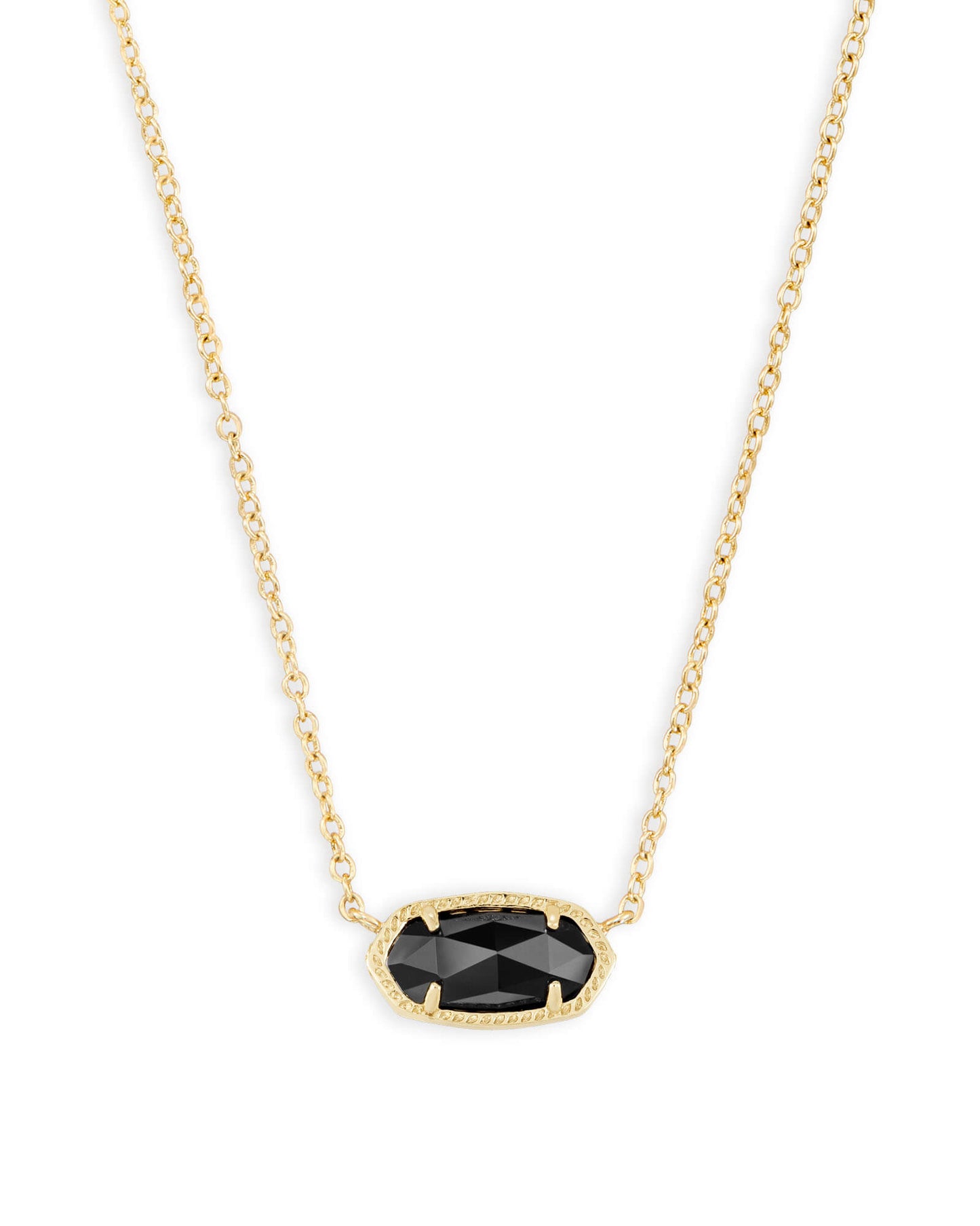 Kendra Scott Elisa Short Pendant Necklace Gold Black-Necklaces-Kendra Scott-N5067GLD-The Twisted Chandelier