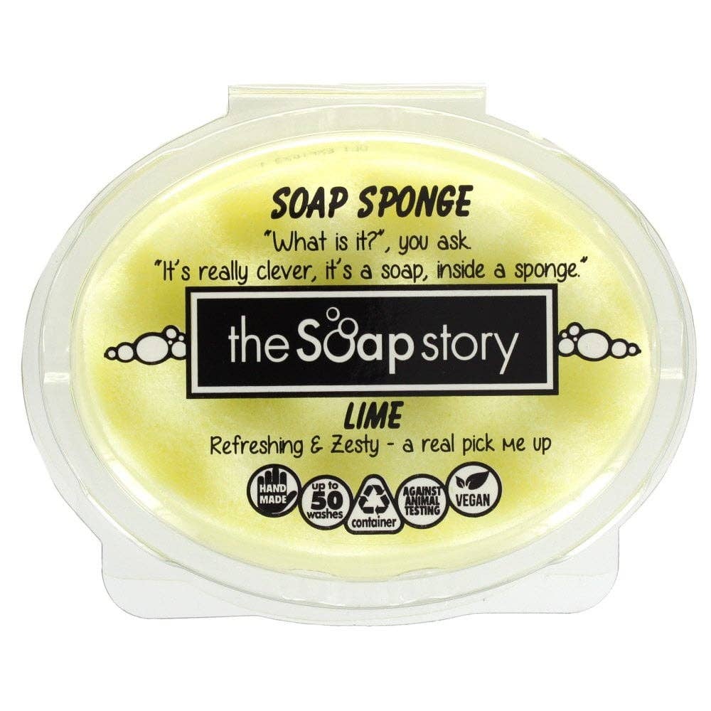 Lime Soap Sponge 150g-Bath & Beauty-The Soap Story-Faire, JAN2022-The Twisted Chandelier