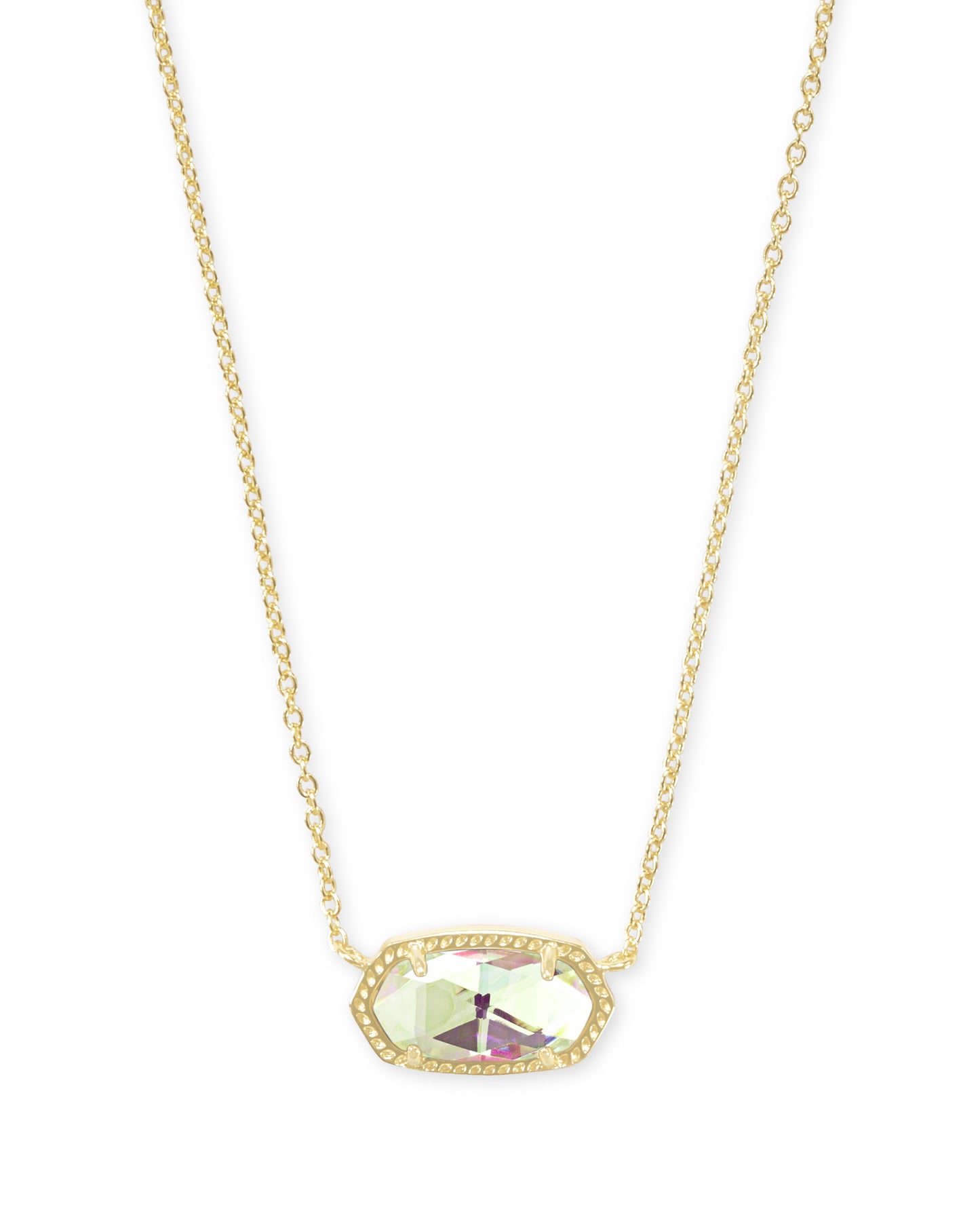 Kendra Scott Elisa Short Pendant Necklace Gold Dichroic Glass-Necklaces-Kendra Scott-N5067GLD-The Twisted Chandelier