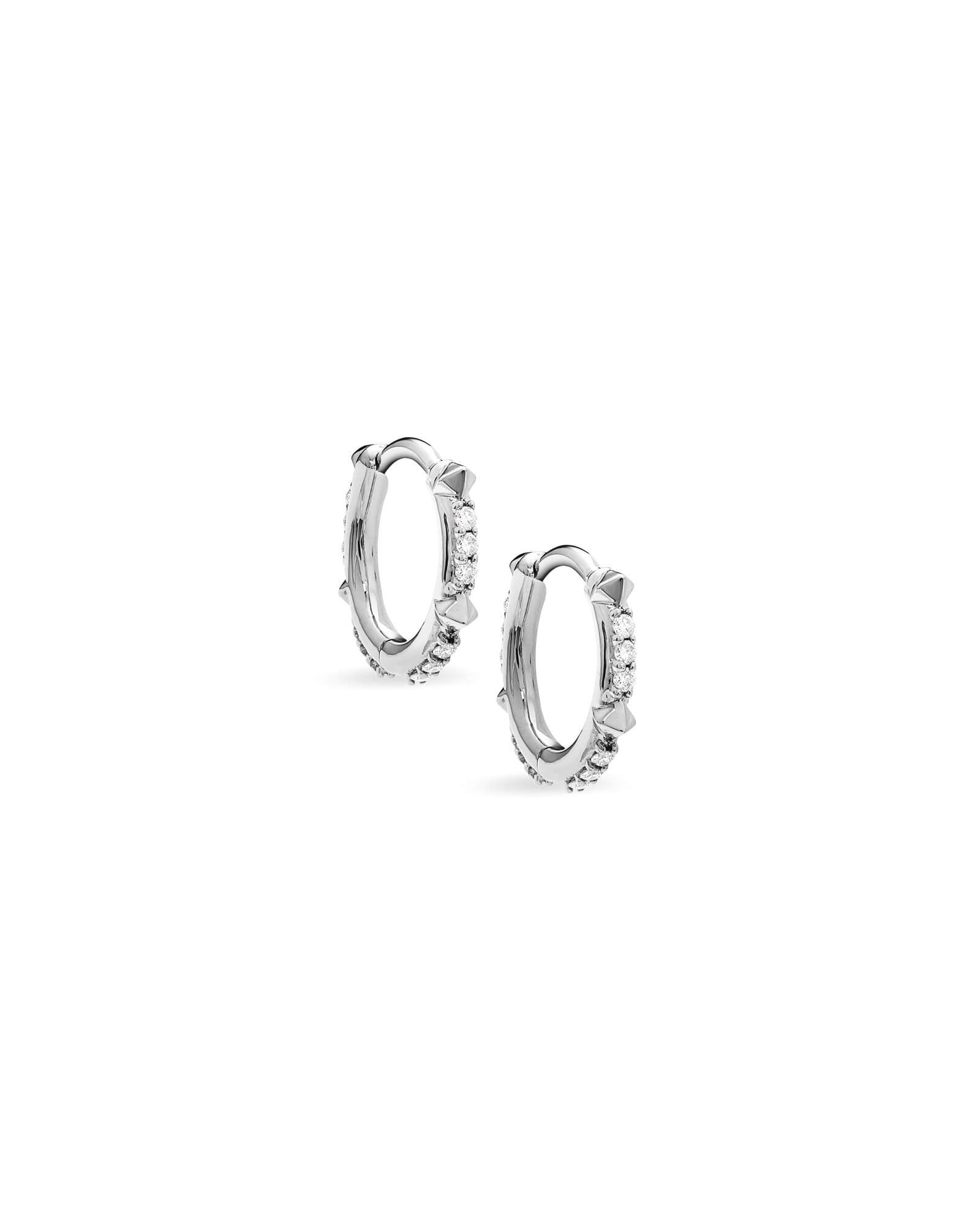Kendra Scott Jett Earrings 14K White Gold White Diamond-Earrings-Kendra Scott-E1294WGD-The Twisted Chandelier