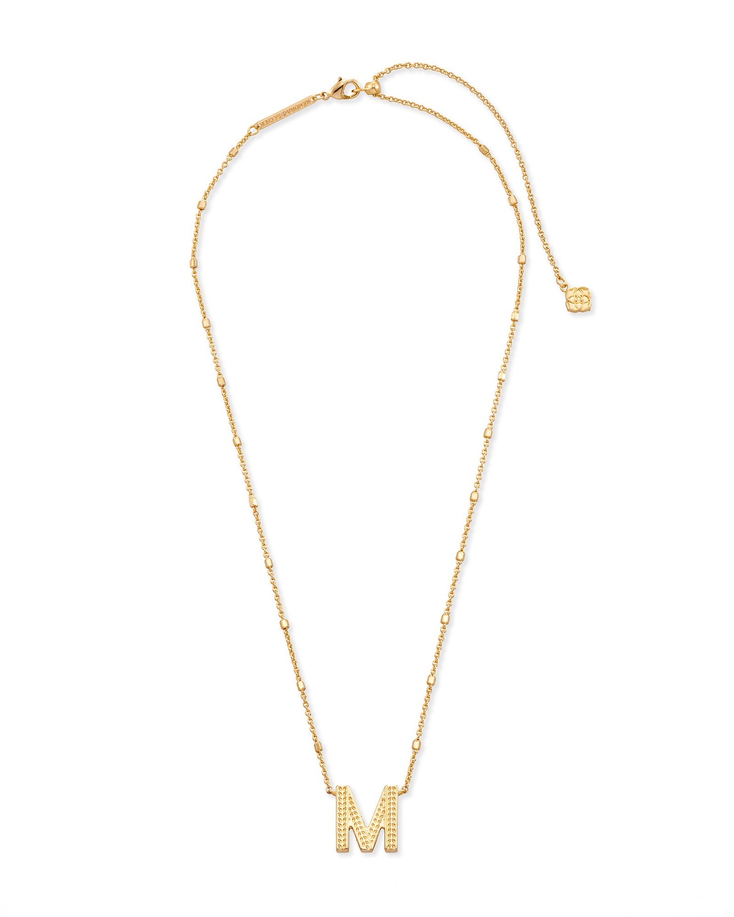 Kendra Scott Letter M Pendant Necklace Gold Metal-Necklaces-Kendra Scott-N1722GLD-M-The Twisted Chandelier