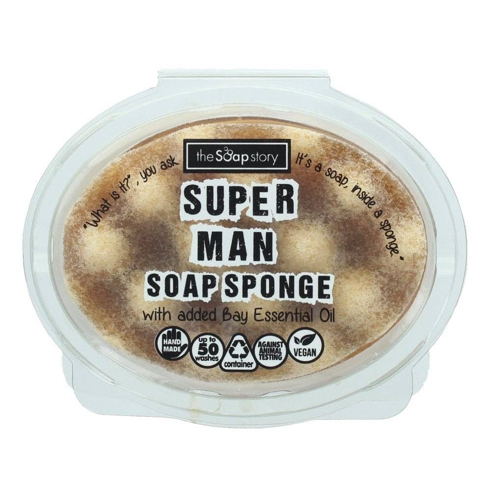 Super Man Soap Sponge 150g-Bath & Beauty-The Soap Story-Faire, JAN2022-The Twisted Chandelier