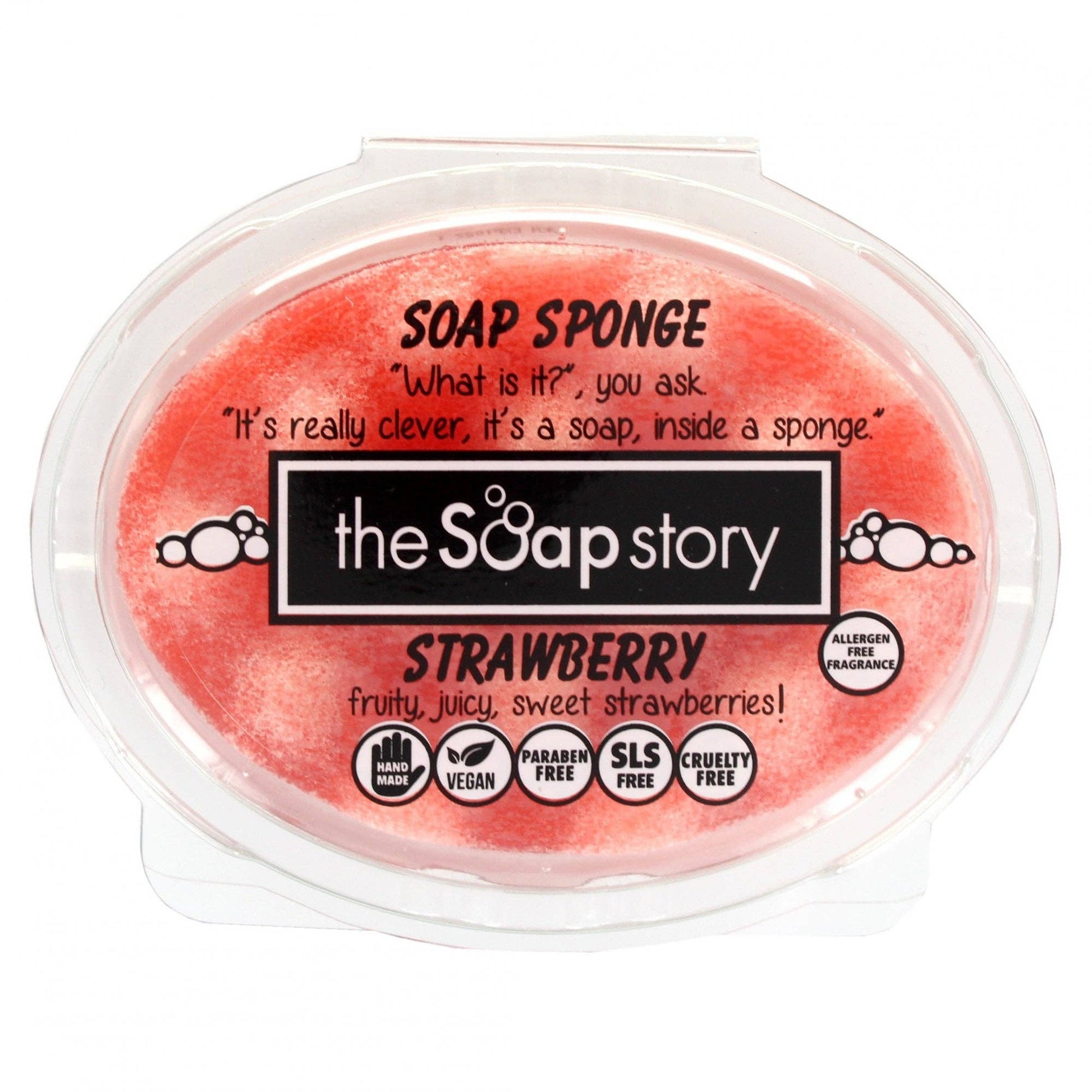 Strawberry Soap Sponge 150g-Bath & Beauty-The Soap Story-Faire, JAN2022-The Twisted Chandelier