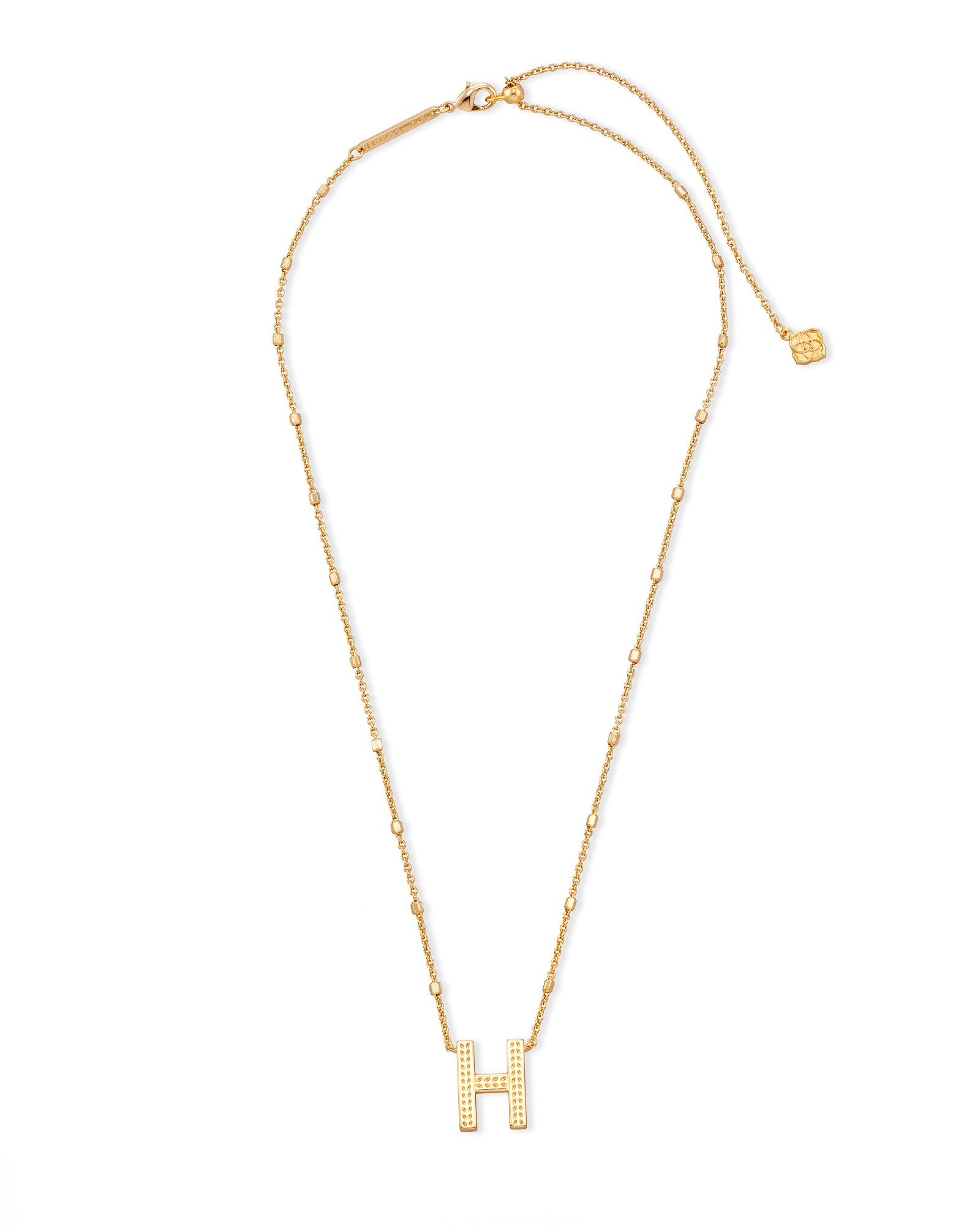 Kendra Scott Letter H Pendant Necklace Gold Metal-Necklaces-Kendra Scott-N1722GLD-H-The Twisted Chandelier
