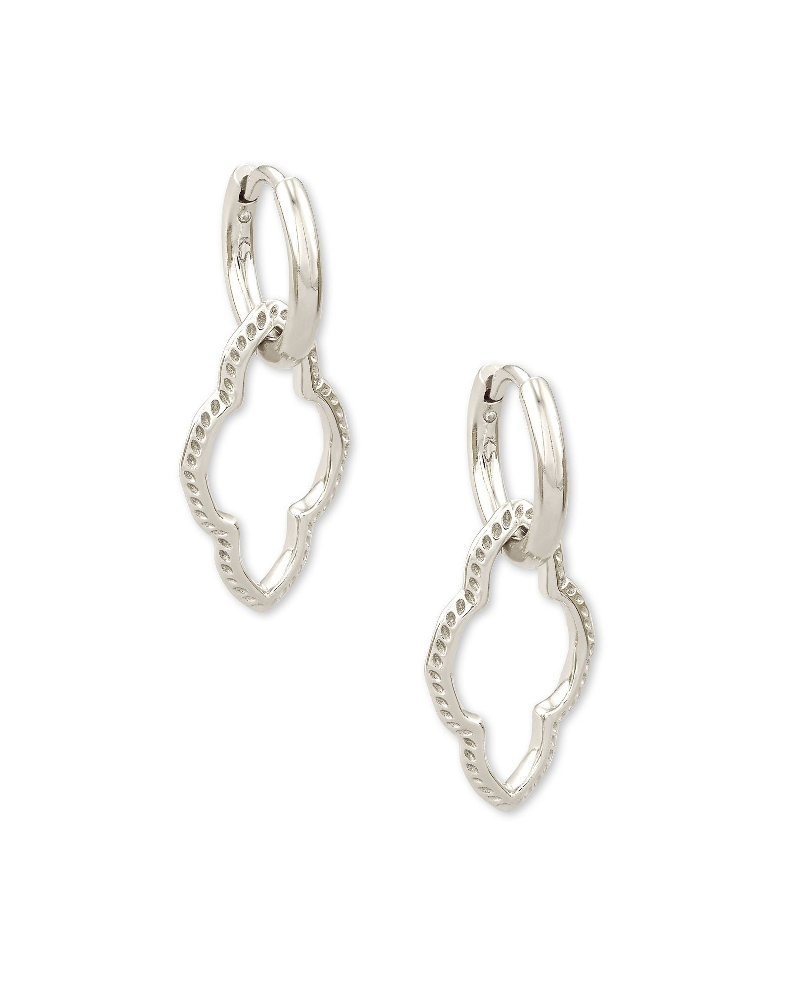 Kendra Scott Abbie Huggie Earring Rhodium Metal-Earrings-Kendra Scott-E1714GLD-The Twisted Chandelier