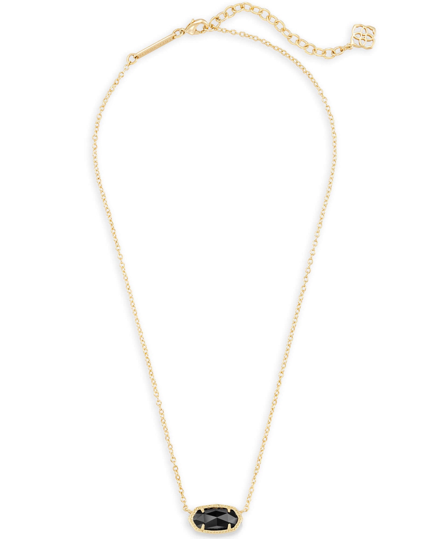 Kendra Scott Elisa Short Pendant Necklace Gold Black-Necklaces-Kendra Scott-N5067GLD-The Twisted Chandelier