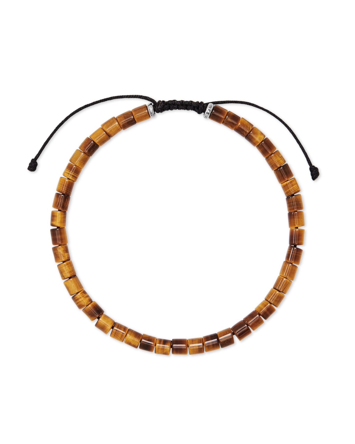 Kendra Scott Grey Beaded Bracelet Oxidized Silver Brown Tigers Eye M-Bracelets-Kendra Scott-B1295OSV-The Twisted Chandelier