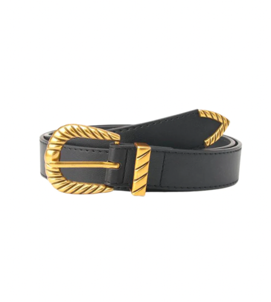 Rippled Buckle Belt - more colors-Belts-Accessory Concierge-Accessories-Black-The Twisted Chandelier