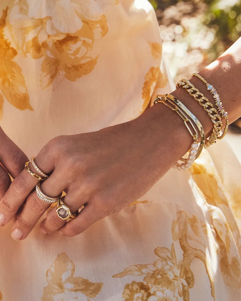 Elyse Gold Ring in Iridescent Drusy - 8 | Kendra Scott