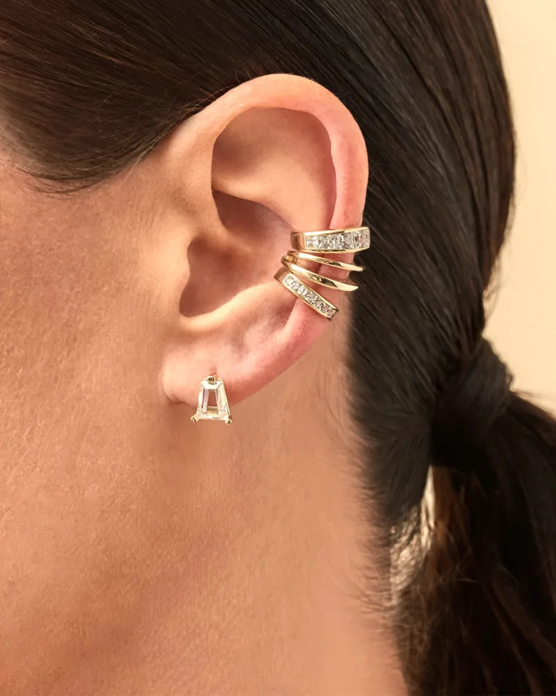 Kendra Scott Blair Stud Earrings Gold White Crystal-Earrings-Kendra Scott-E1981GLD-The Twisted Chandelier