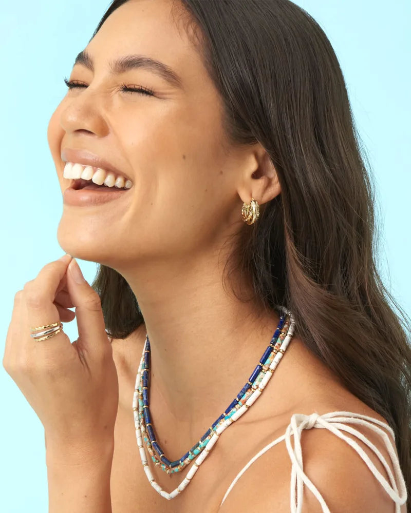 Kendra Scott Ember Strand Necklace Gold White Howlite-Necklaces-Kendra Scott-N1821GLD-The Twisted Chandelier