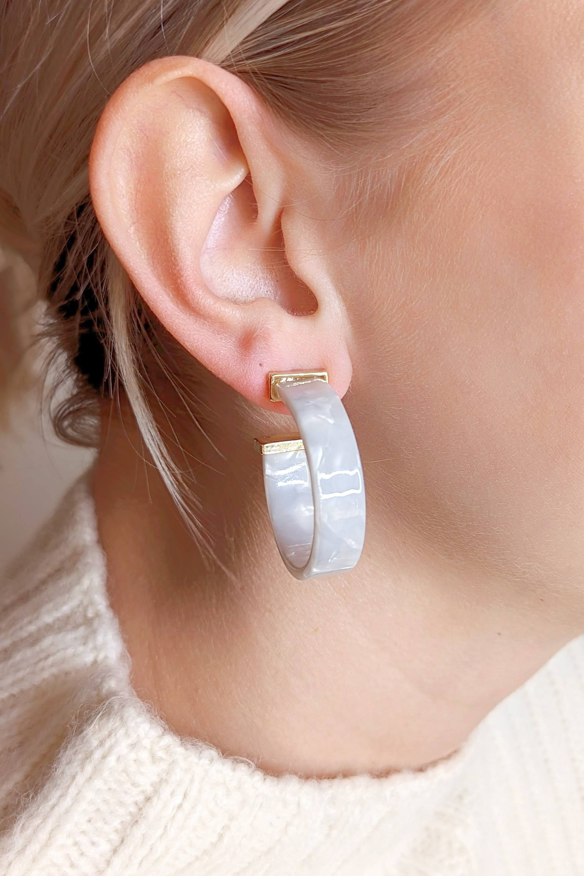 Joslyn Hoop Earrings- Natural-Hoop Earrings-MY GIRL IN LA--The Twisted Chandelier