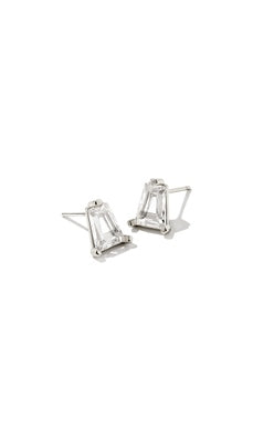 Kendra Scott Blair Stud Earrings Rhodium White Crystal-Earrings-Kendra Scott-E1981RHD-The Twisted Chandelier