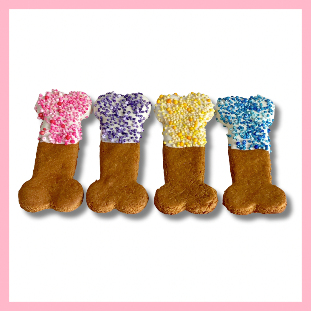 Large Half Dipped Sprinkle Bones - Solid Colored Sprinkles-dog treat-Pup Pawtisserie--The Twisted Chandelier
